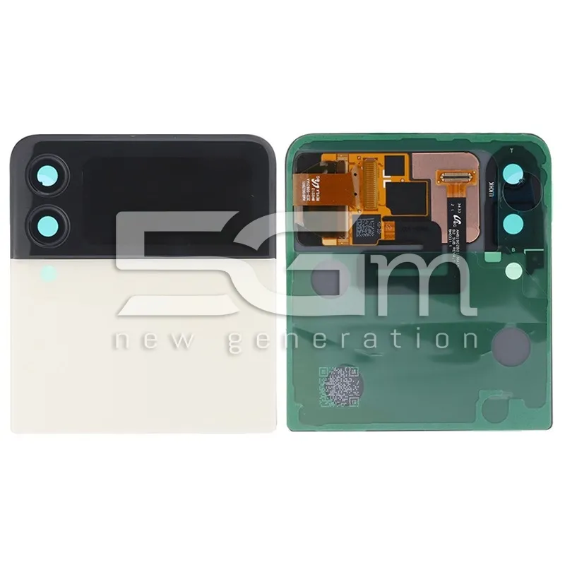 LCD Secundar + Capac Spate Crem Samsung SM-F711 Z Flip 3 5G | 5G-M
