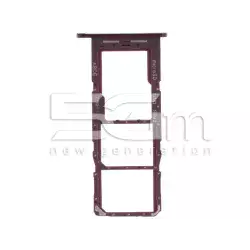 Dual Sim Card Tray Dark Red Samsung SM-A245 A24