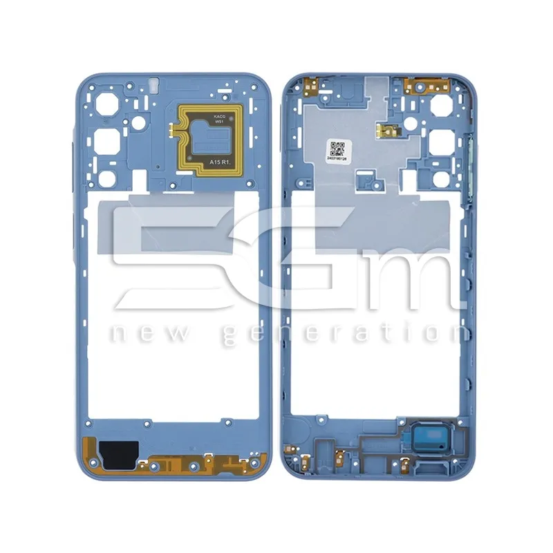 Mittelrahmen Blau + NFC für Samsung SM-A155 A15 4G | 5G-M