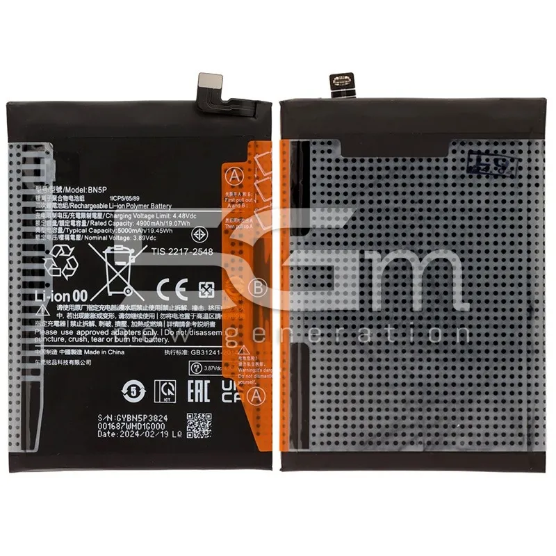 Akku BN5P 5000mAh Xiaomi Redmi Note 13 5G Ohne Logo | Online-Shop 5G-M