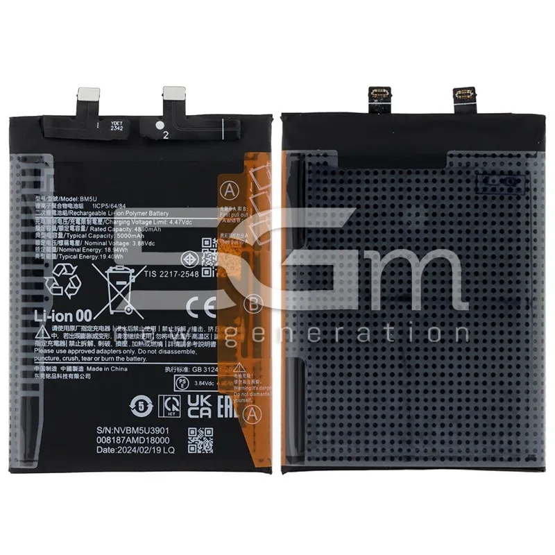 Batteria BM5U 5000mAh Xiaomi Redmi Note 13 Pro+ No Logo | Store Online 5G-M