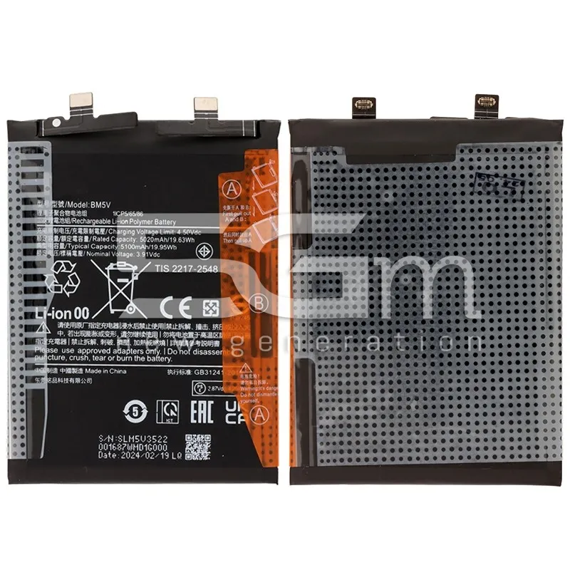 Batteria BM5V 5100mAh Xiaomi Redmi Note 13 Pro 5G No Logo | Store Online 5G-M