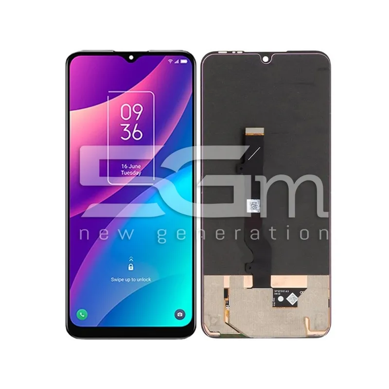 TCL 30 5G / 30+ Fekete Kijelző Érintőképernyő (LESZERELT) | 5G-M