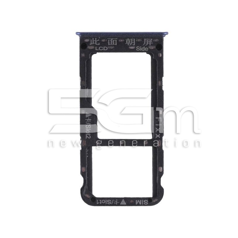 Supporto Sim Card + Micro SD Blu Huawei P Smart