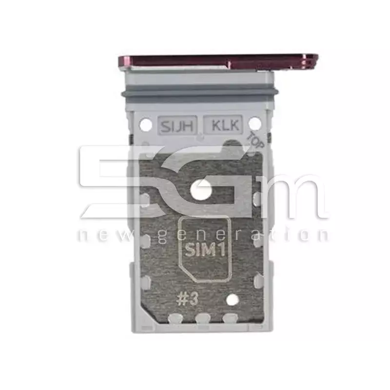 Supporto Dual Sim Card Burgundy Samsung SM-S908 S22 Ultra Ori