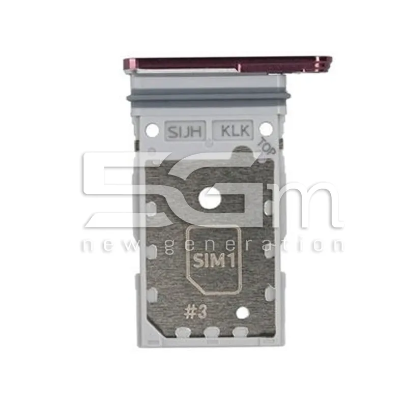 Supporto Dual Sim Card Burgundy Samsung SM-S908 S22 Ultra
