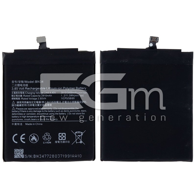 Batteria BN34 3010 mAh Xiaomi Redmi 5A No Logo