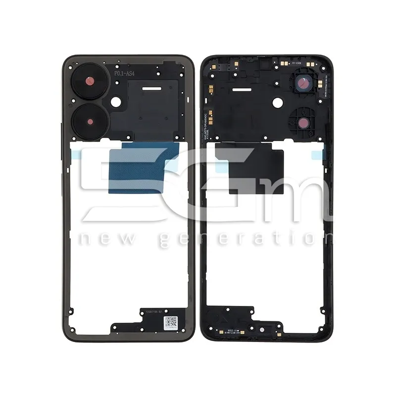 Cadre Central Noir + NFC + Vitre Caméra Xiaomi Redmi 13C 5G | 5G-M