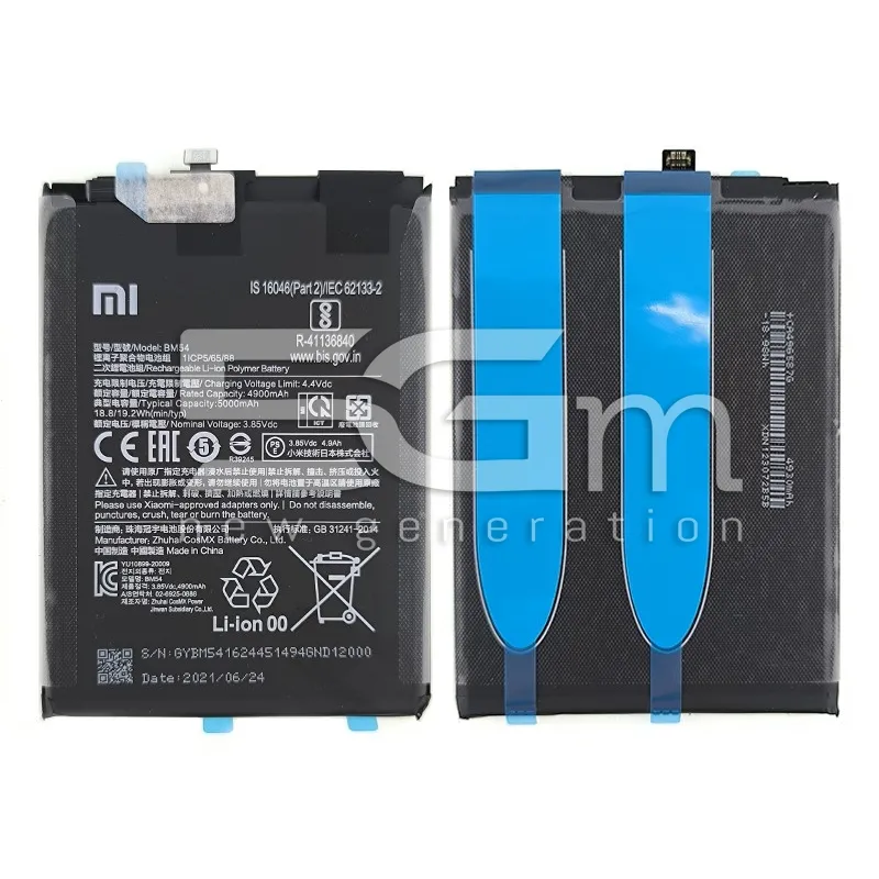Batterie BM54 5000 mAh Xiaomi Redmi Note 9T Ori | 5G-M