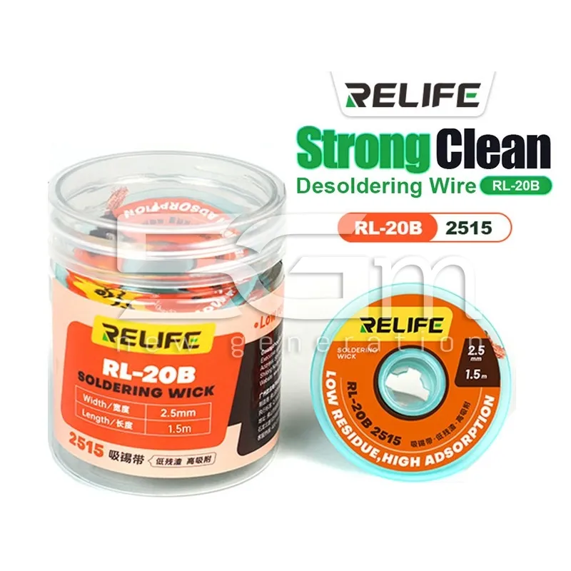 Malha de Dessoldagem RELIFE RL-20B 2.5mm x 1.5M | 5G-M